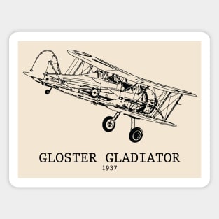 Gloster Gladiator WWII British Biplane Fighter Magnet